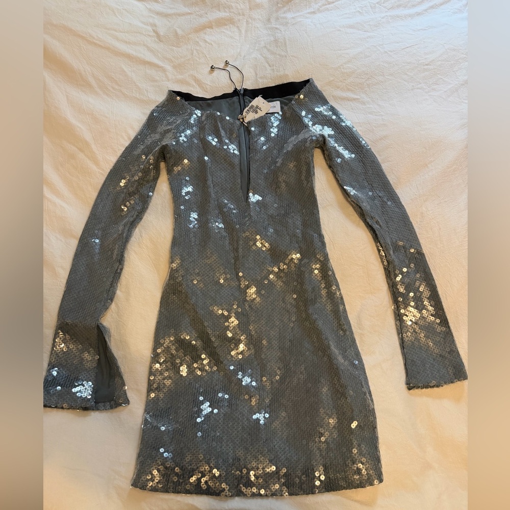 16ARLINGTON Solaria Sequined Tulle Mini Dress - Picture 2 of 8